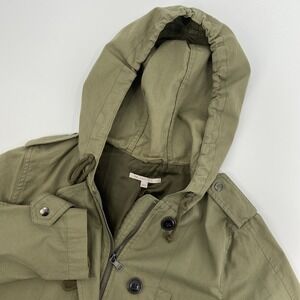 Gap Jacket Womens Small Green Classic Utility Parka Military Outdoors Hooded